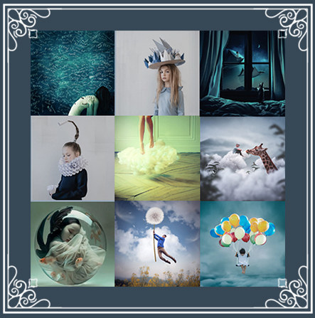Mosaïque de 9 photos des oniristes
