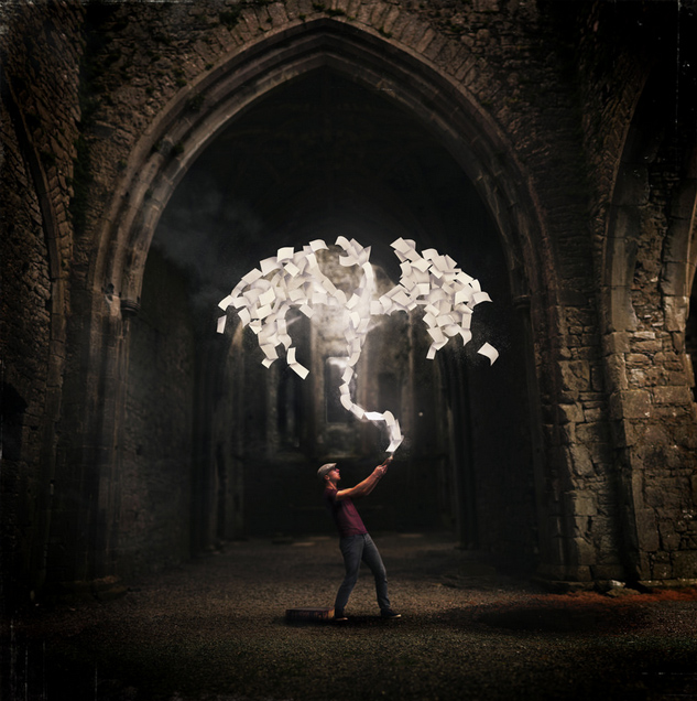 Autoportrait de Joel Robison intitulé Opening pages to the past