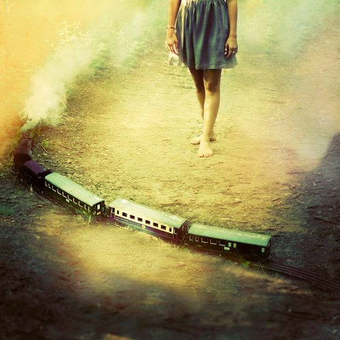Photo de Julie de Waroquier intitulée Le temps passe comme un train